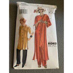 Vogue 7053 Koko Beall Misses Tunic Pants Sewing Pattern Very Easy Fit Size 8-12